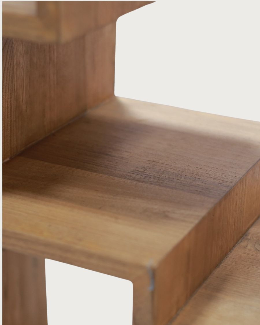 Maze - Mensola in legno massello di teak