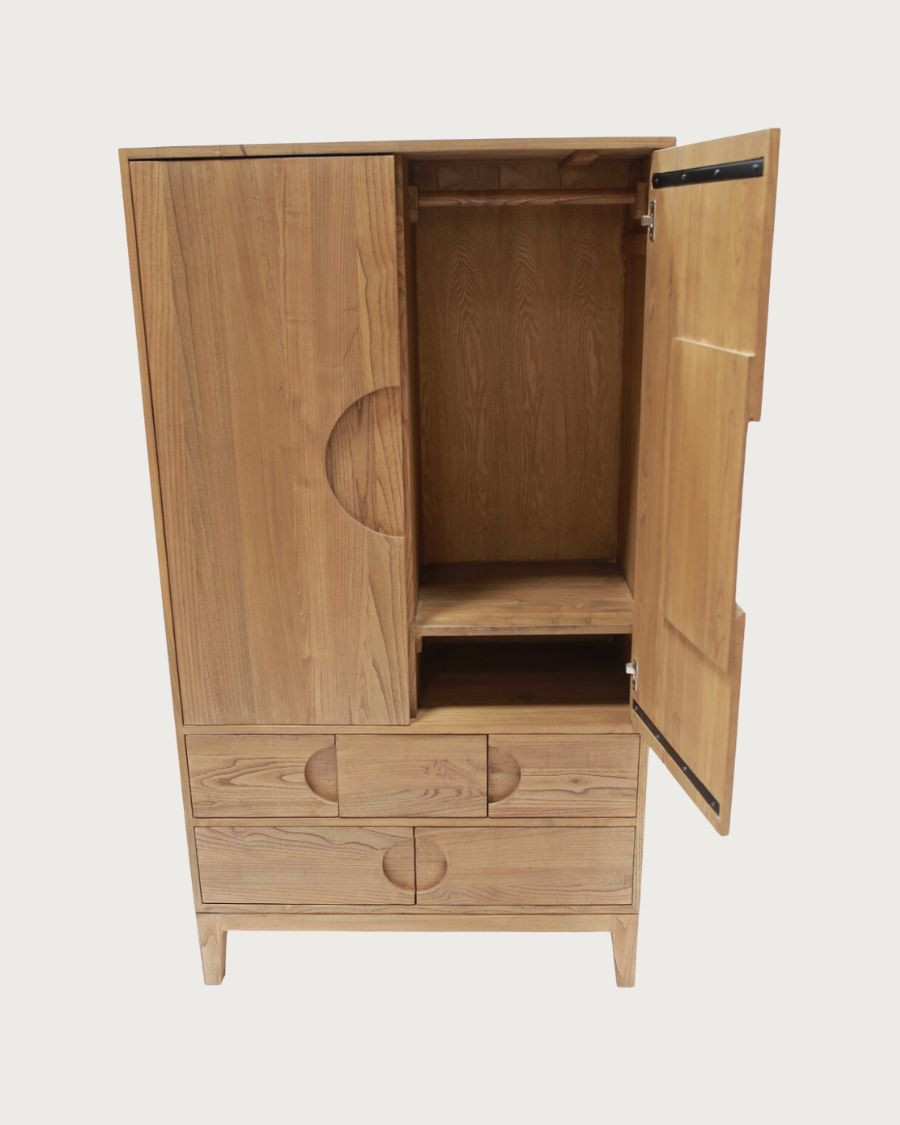 Kyoto - Solid teak wood wardrobe