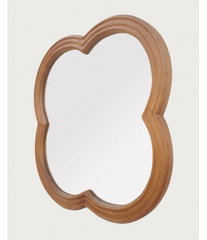 Lucky - Massief mangohouten wandspiegel 60x60 cm