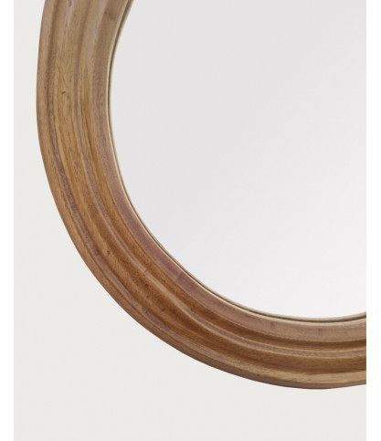 Lucky - Massief mangohouten wandspiegel 60x60 cm