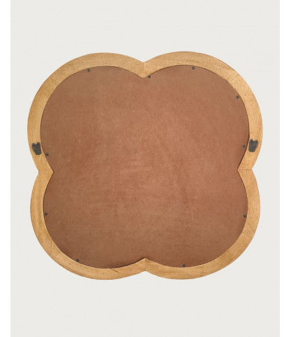Lucky - Specchio da parete in legno massello di mango 60x60 cm