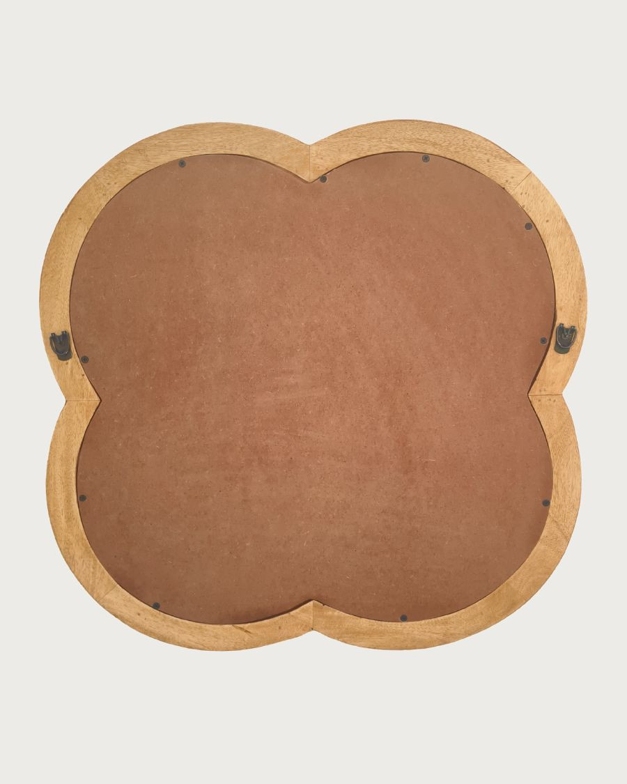 Lucky - Massief mangohouten wandspiegel 60x60 cm