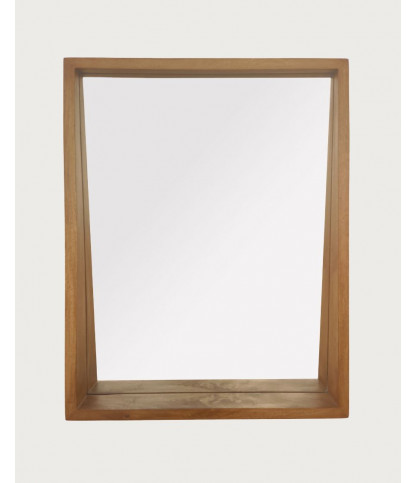 Rovio - Grand miroir mural en bois de manguier