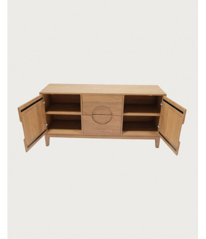 Kyoto - Credenza vintage in teak massello, 165 cm