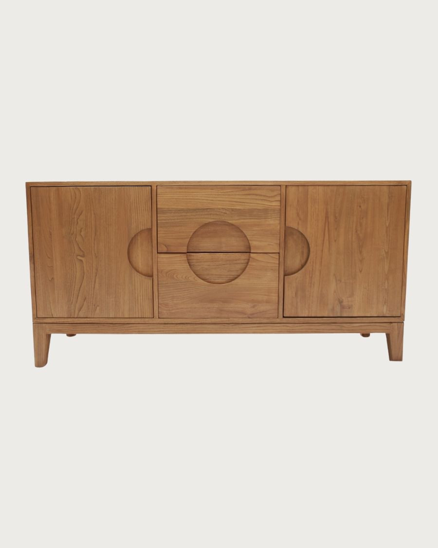 Kyoto - Vintage dressoir van massief teakhout, 165 cm