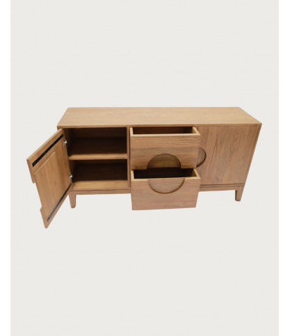 Kyoto - Vintage-Sideboard aus massivem Teakholz 165 cm