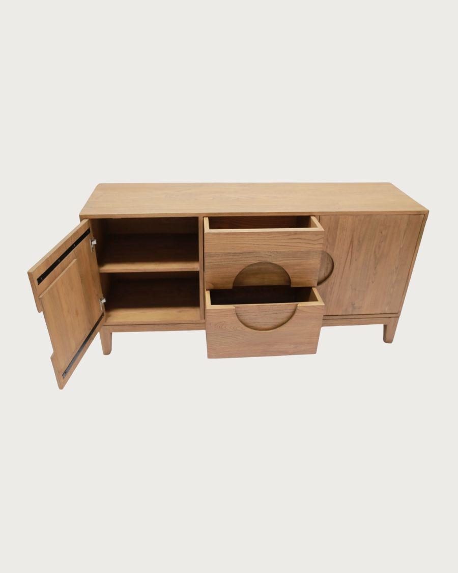 Kyoto - Vintage-Sideboard aus massivem Teakholz 165 cm