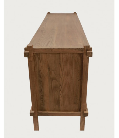 NARA - Aparador bajo de madera maciza de teca, 190 cm - Estilo asiático