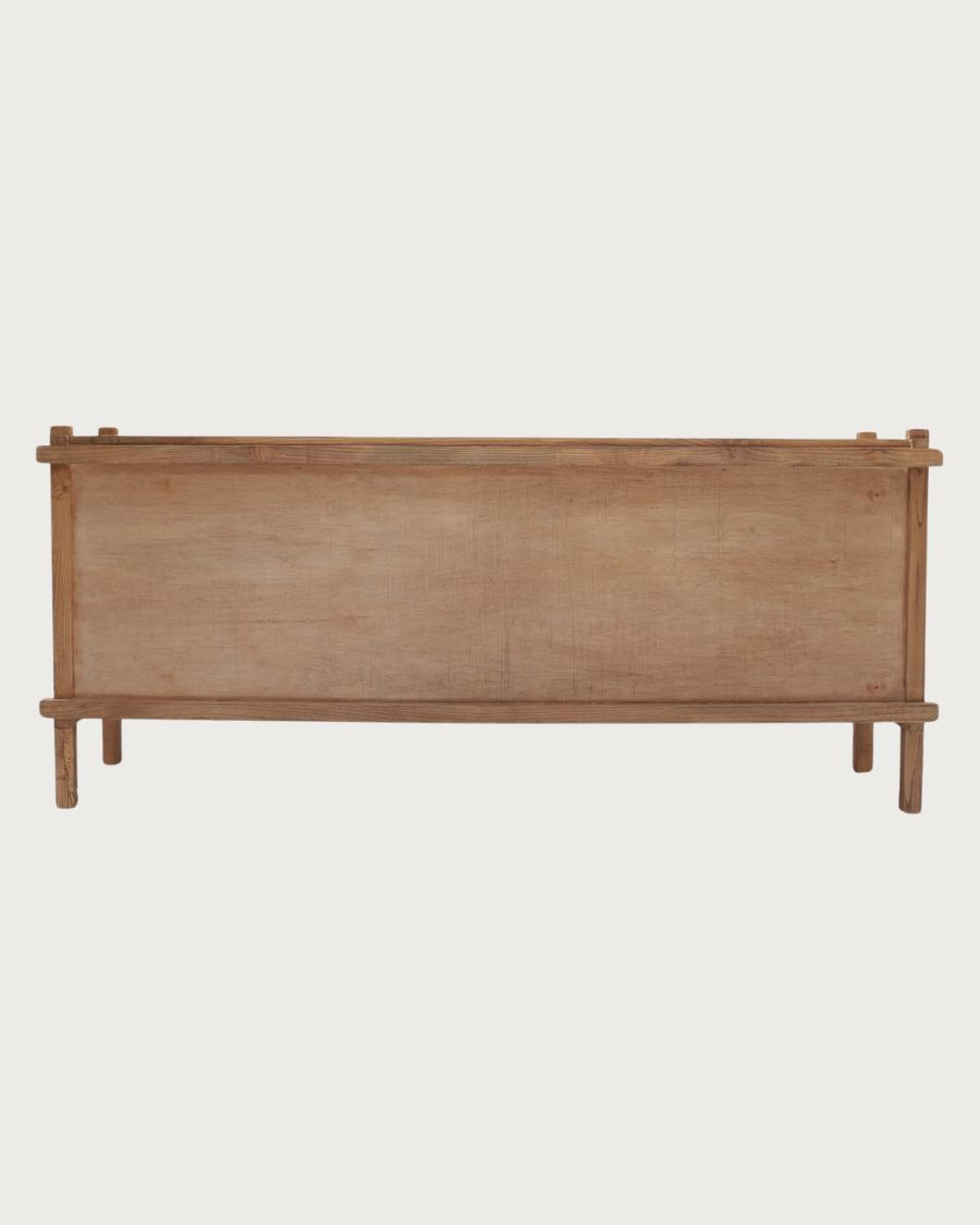 NARA - Aparador bajo de madera maciza de teca, 190 cm - Estilo asiático