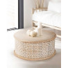 L'Orient - Round carved solid wood coffee table