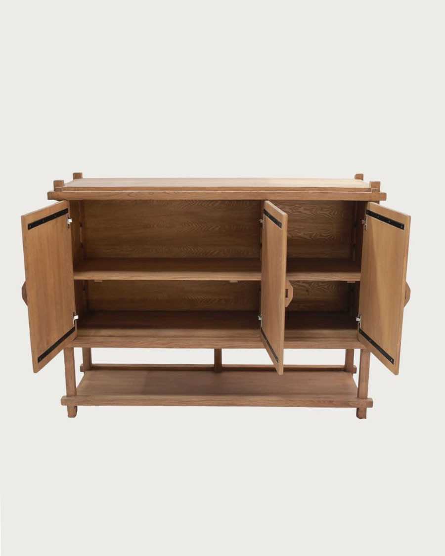 NARA - Großes Sideboard aus Teakholz, 160 cm, im asiatischen Stil
