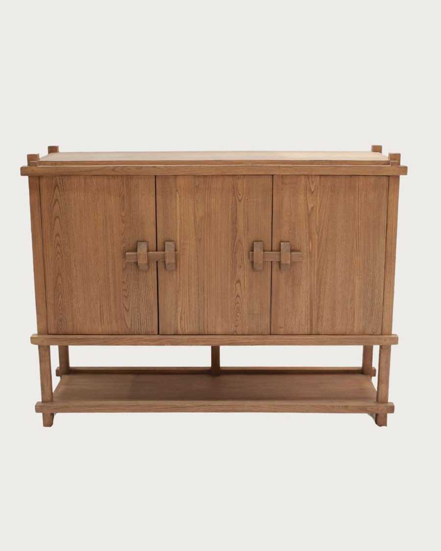 NARA - Großes Sideboard aus Teakholz, 160 cm, im asiatischen Stil
