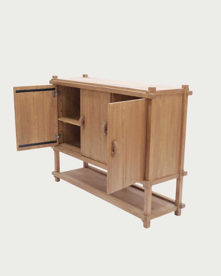 NARA - Großes Sideboard aus Teakholz, 160 cm, im asiatischen Stil