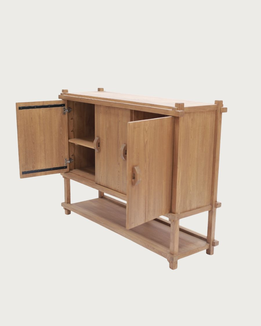 NARA - Large teak wood sideboard 160 cm - Asian style