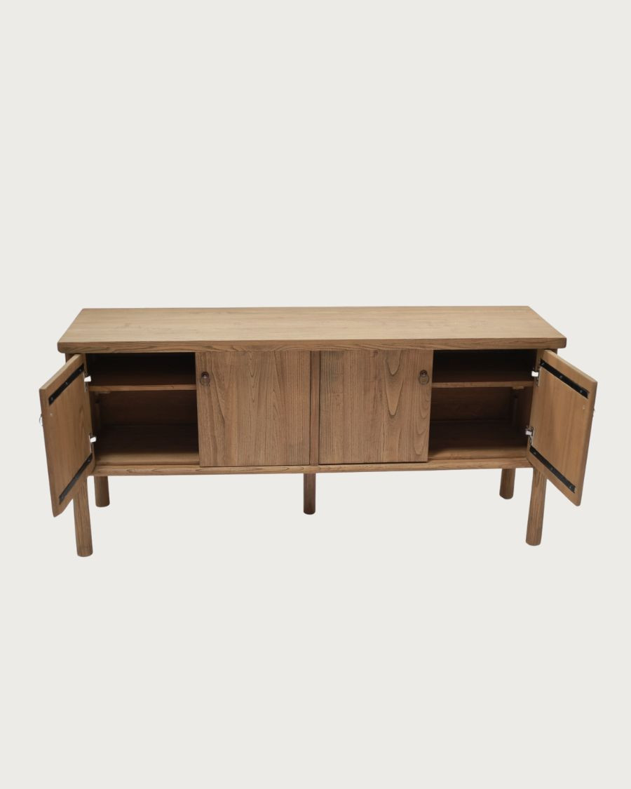Yara - Aparador de madera maciza de teca de 170 cm
