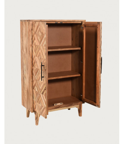 Naya - Solid mango wood cabinet with 2 doors