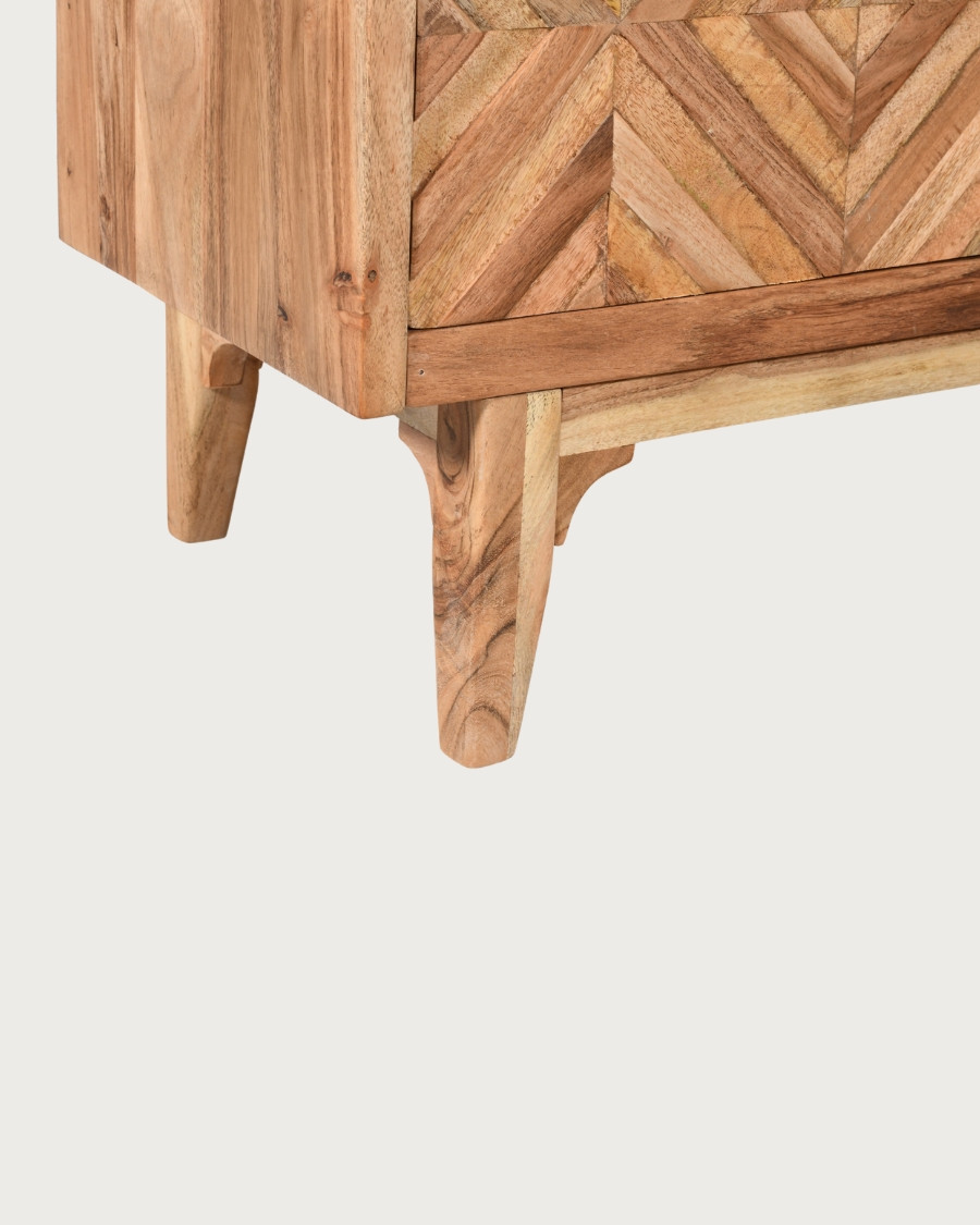 Naya - Armario de madera maciza de mango con 2 puertas