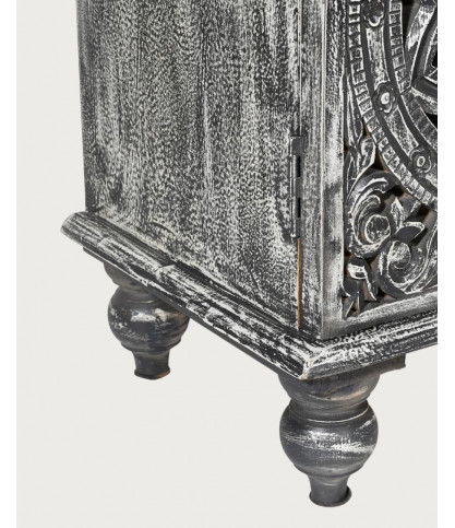 Lotus - Soporte de TV de madera maciza de mango cerusa 150 cm