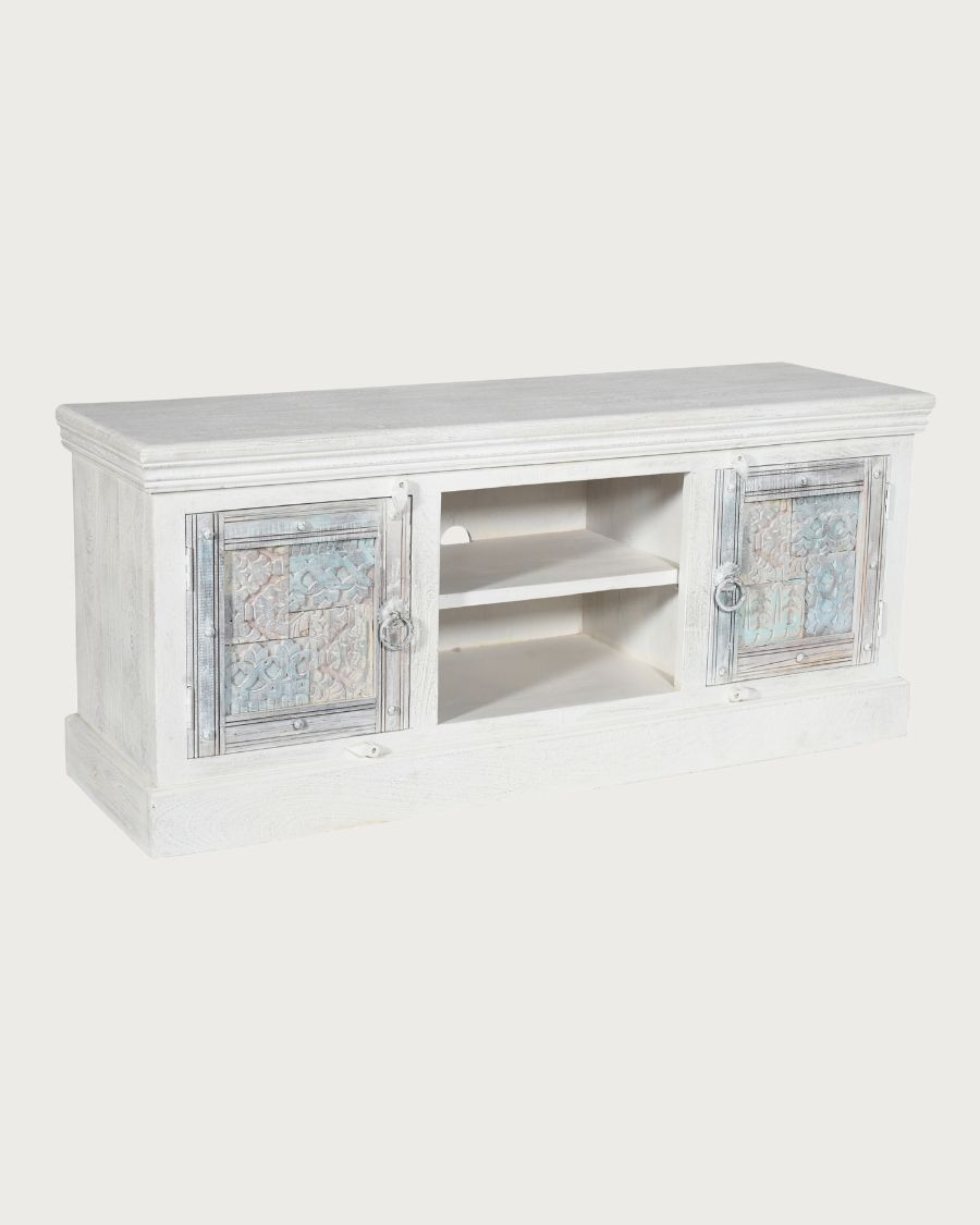 Soporte para TV Viva de madera tallada de 150 cm