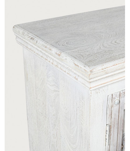 Viva - Weißes, zweitüriges Sideboard aus Massivholz, 170 cm