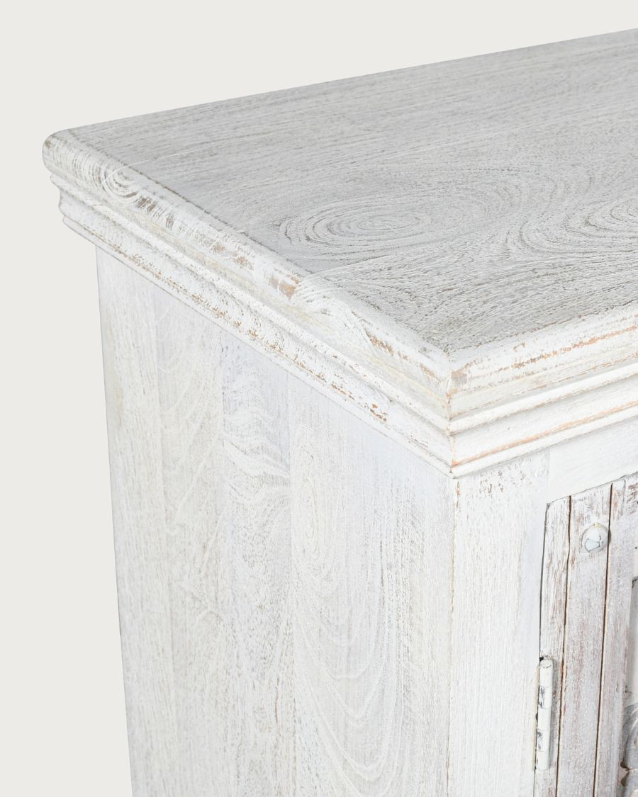 Viva - Wit dressoir met 2 deuren van massief hout, 170 cm