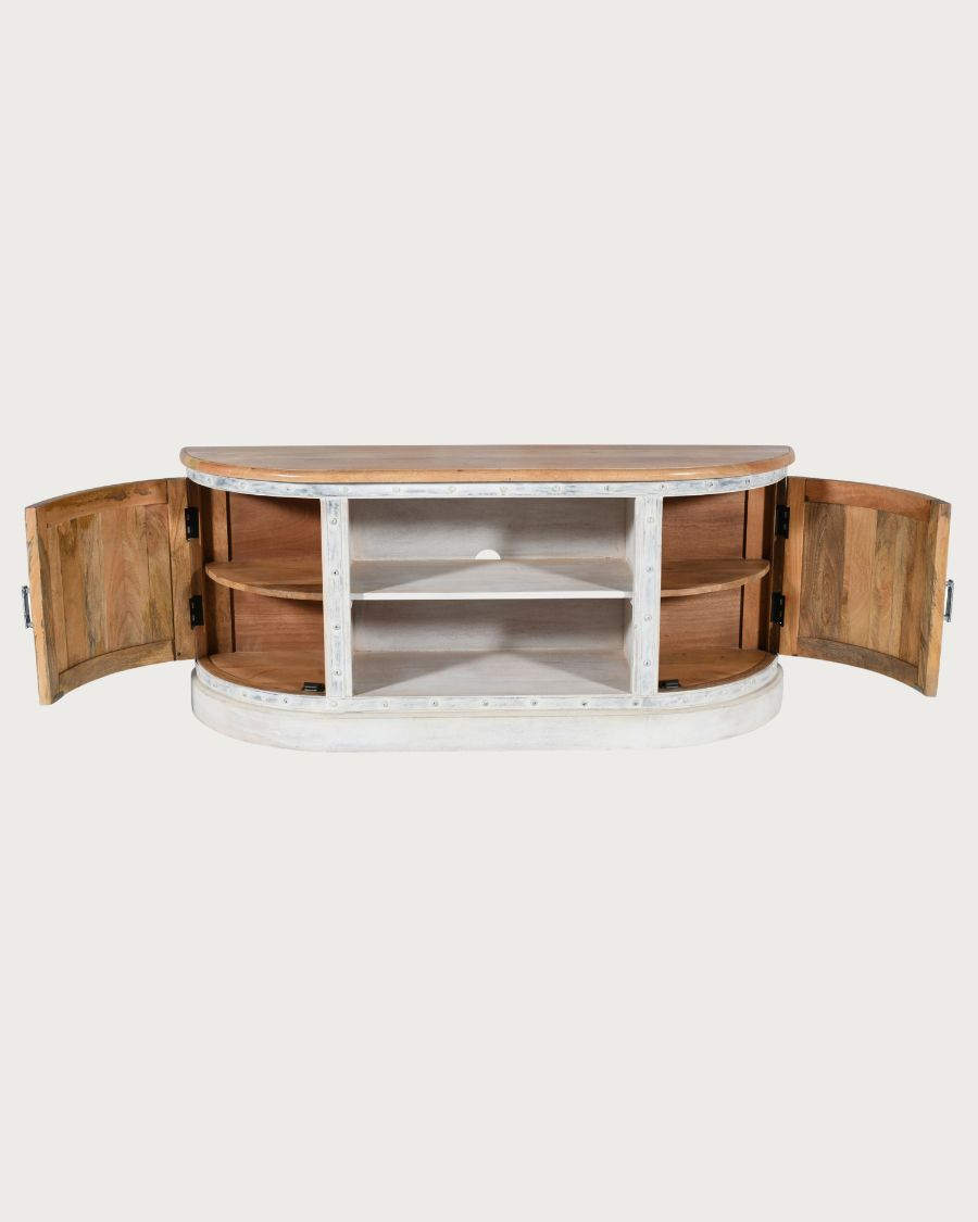 Argo - Solid carved mango TV stand 150 cm