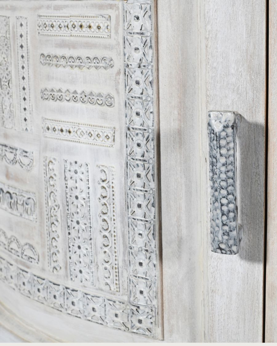 Argo - Solid carved mango TV stand 150 cm