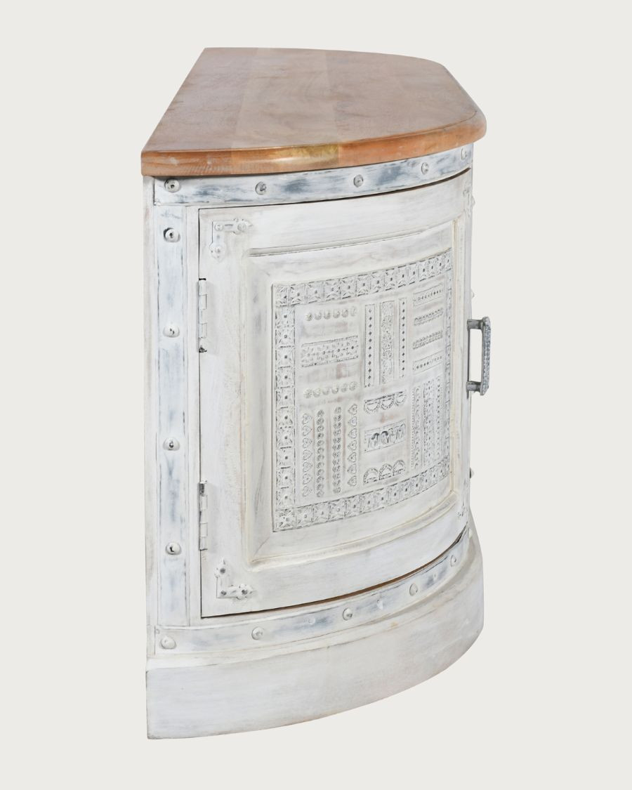 Argo - 150 cm massief gesneden tv-standaard van mangohout