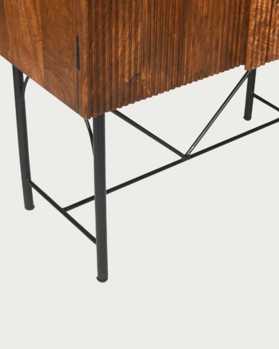 Vorno - Carved mango wood cabinet