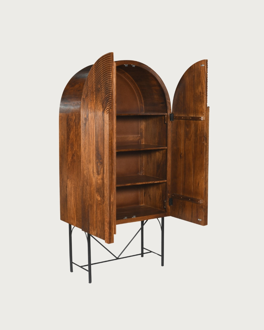 Vorno - Armoire en manguier massif sculpté