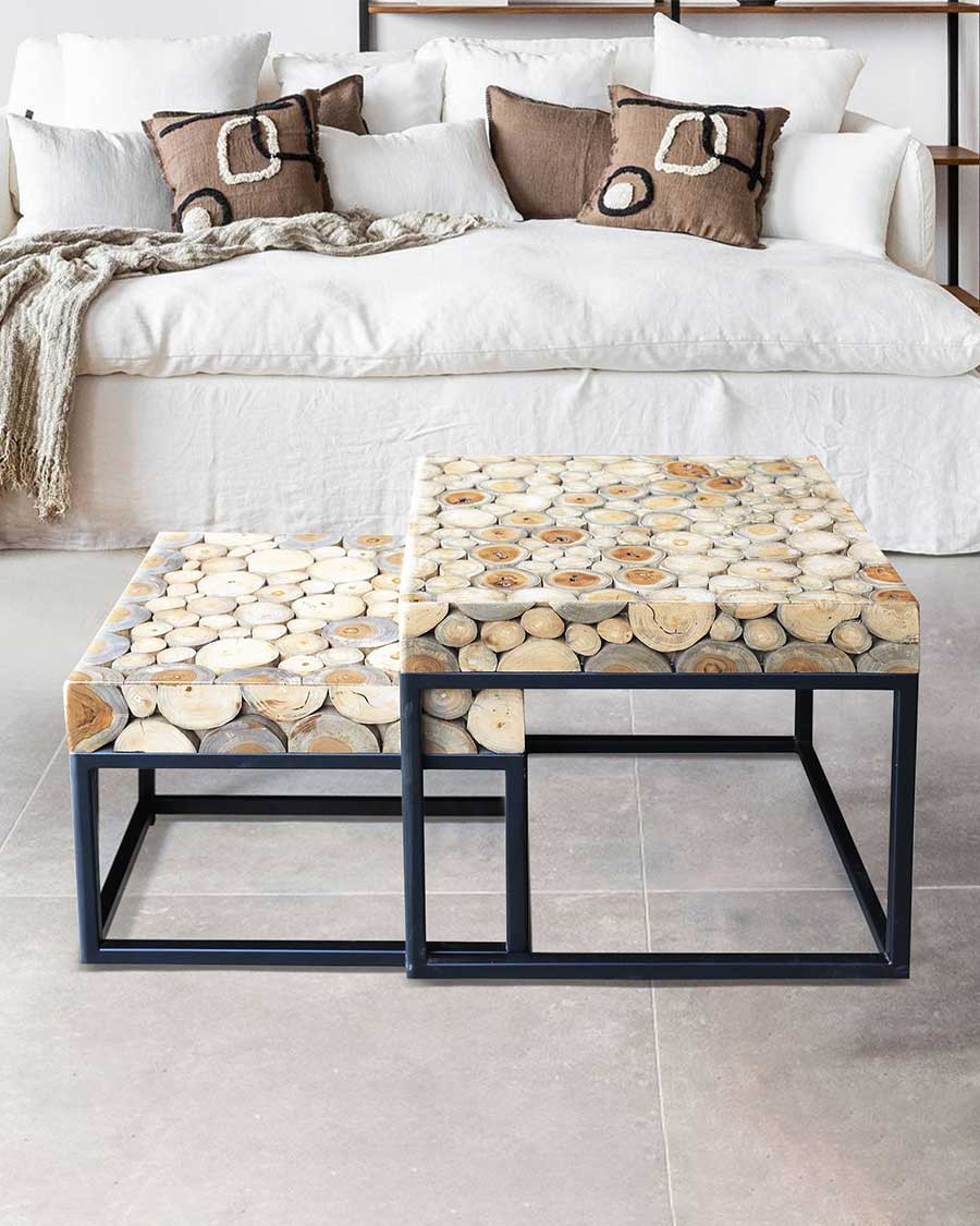 Aïda - Square teak nesting...