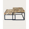 Aïda - Table basse carrée gigogne en teck