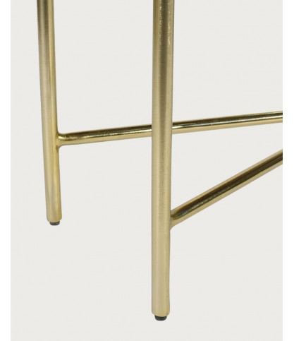 Céline - Consolle in legno massello di mango e marmo bianco, 100 cm