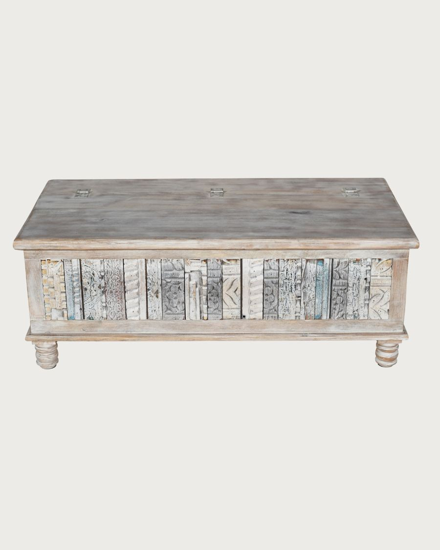 Viva - Buffet bas en bois massif sculpté 120 cm