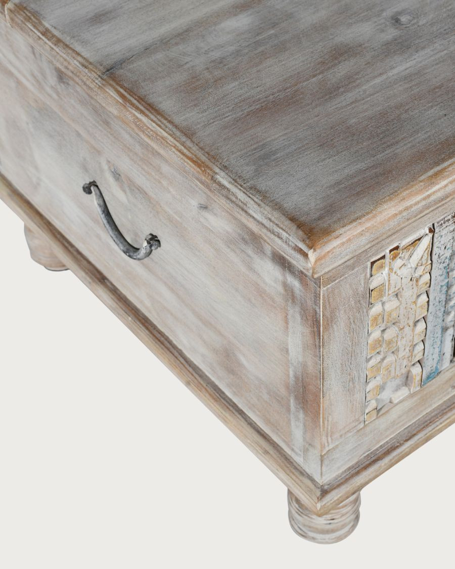 Viva - Buffet bas en bois massif sculpté 120 cm