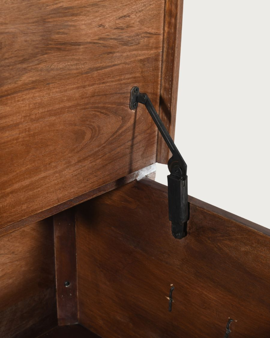 Viva - Cassapanca in legno massello intagliato, 120 cm