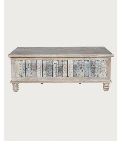 Viva - Buffet bas en bois massif sculpté 120 cm