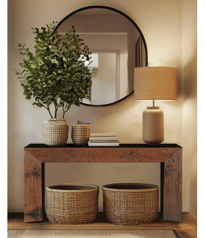 Luma - Consola de madera maciza de mango
