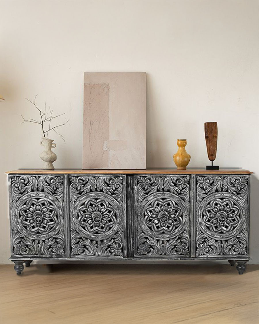 Lotus - Grand buffet noir...