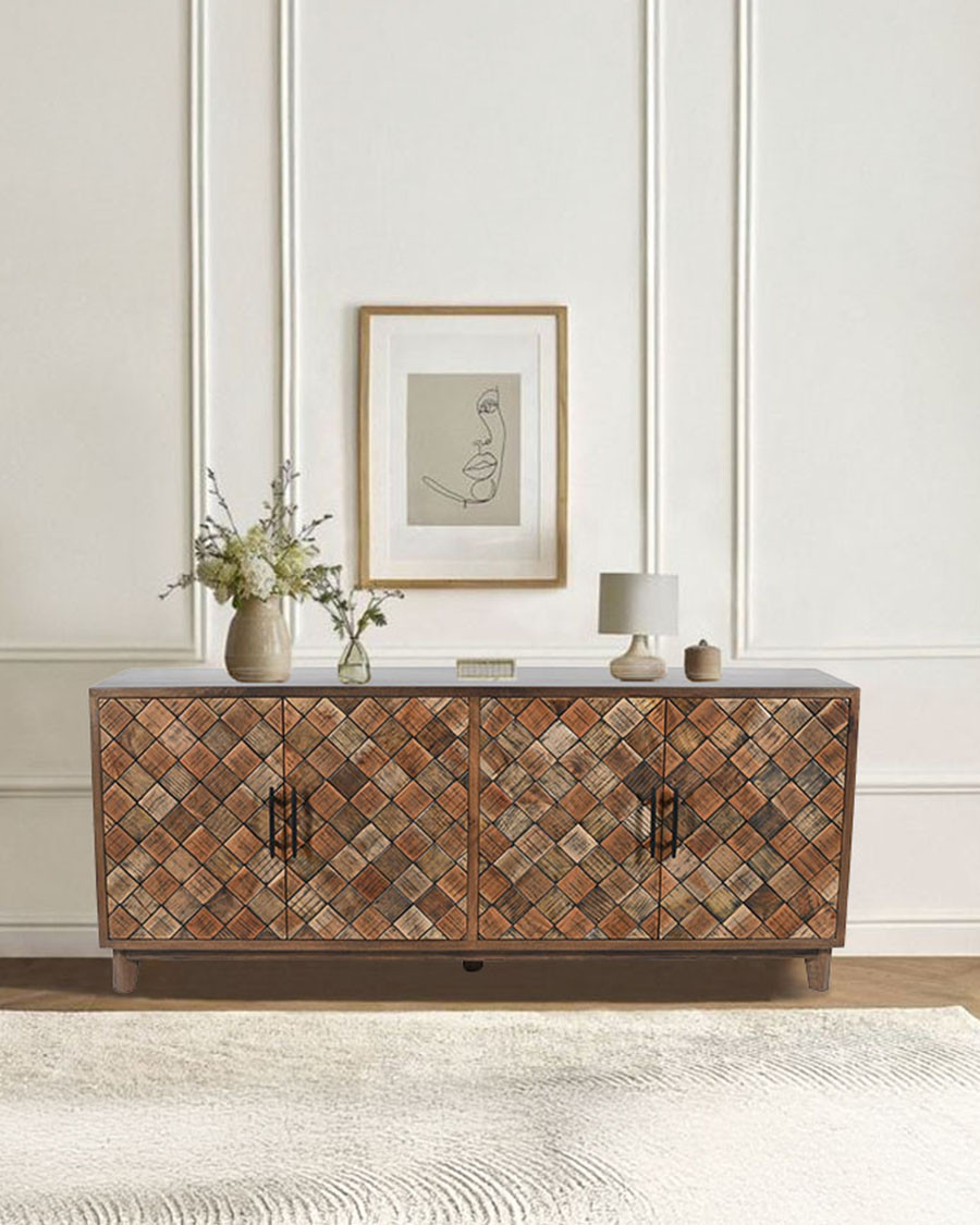 Argylle - Solid wood low...