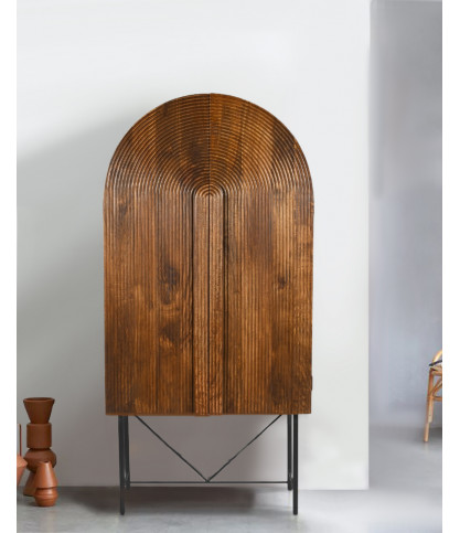 Vorno - Armoire en manguier massif sculpté