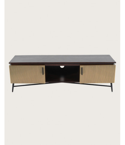 Moon - Mueble para TV con acabado en latón envejecido, 145 cm