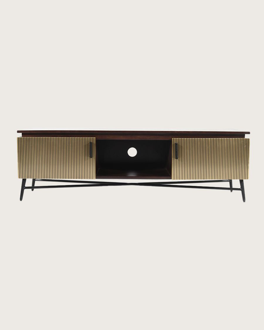 Moon - Meuble tv en bois de manguier 145 cm