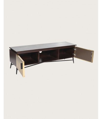 Moon - Mueble para TV con acabado en latón envejecido, 145 cm