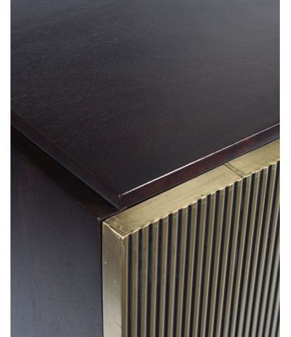 Moon- Großes Sideboard in Altmessing-Optik 150 cm