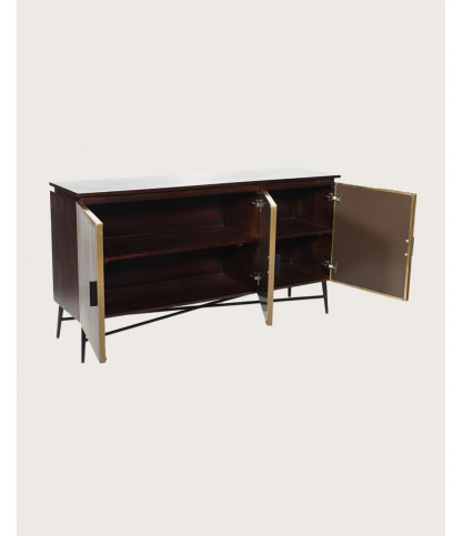 Moon - Grande credenza con finitura in ottone anticato, 150 cm