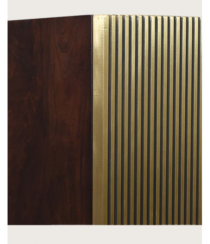 Moon - Antique brass bar cabinet