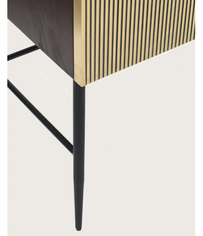 Moon - Antique brass bar cabinet