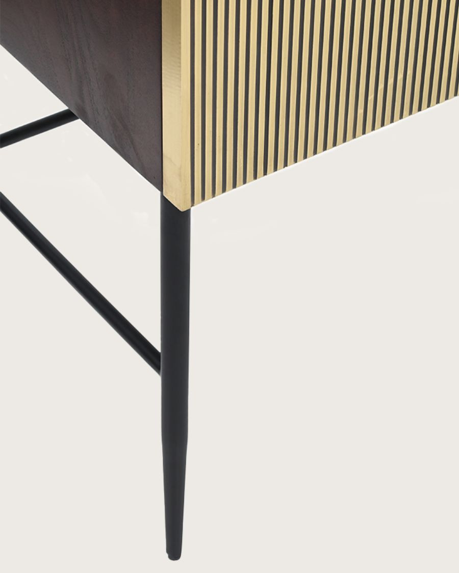 Moon - Antique brass bar cabinet