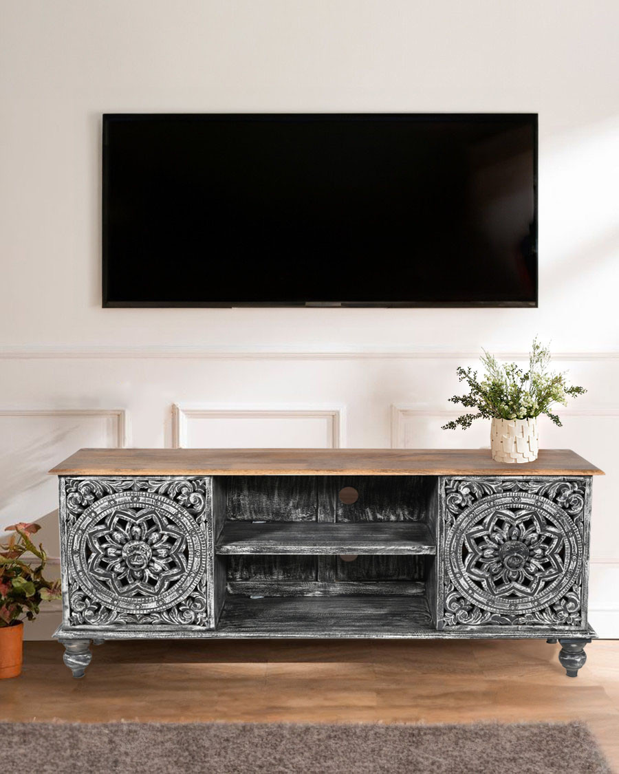 lotus - Meuble TV en bois...